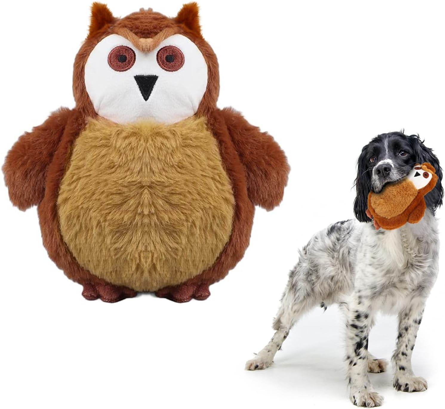 Hcpet Pet Bouncing Ball for Dog Chase Bite and Run, Rechargeable Dog Toy Ball, Sounding Owl Dog Plush Toy, Vibrating and Sounding Plush for Motorized Entertainment Interactive Toy image number 3