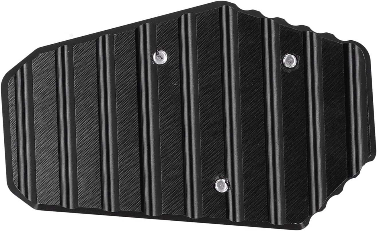 Foot Side Stand Extension Pad Plate, Convenient Durable Motorcycle Kickstand Extender Lightweight for Motorcycle for Most People(Black) image number 1