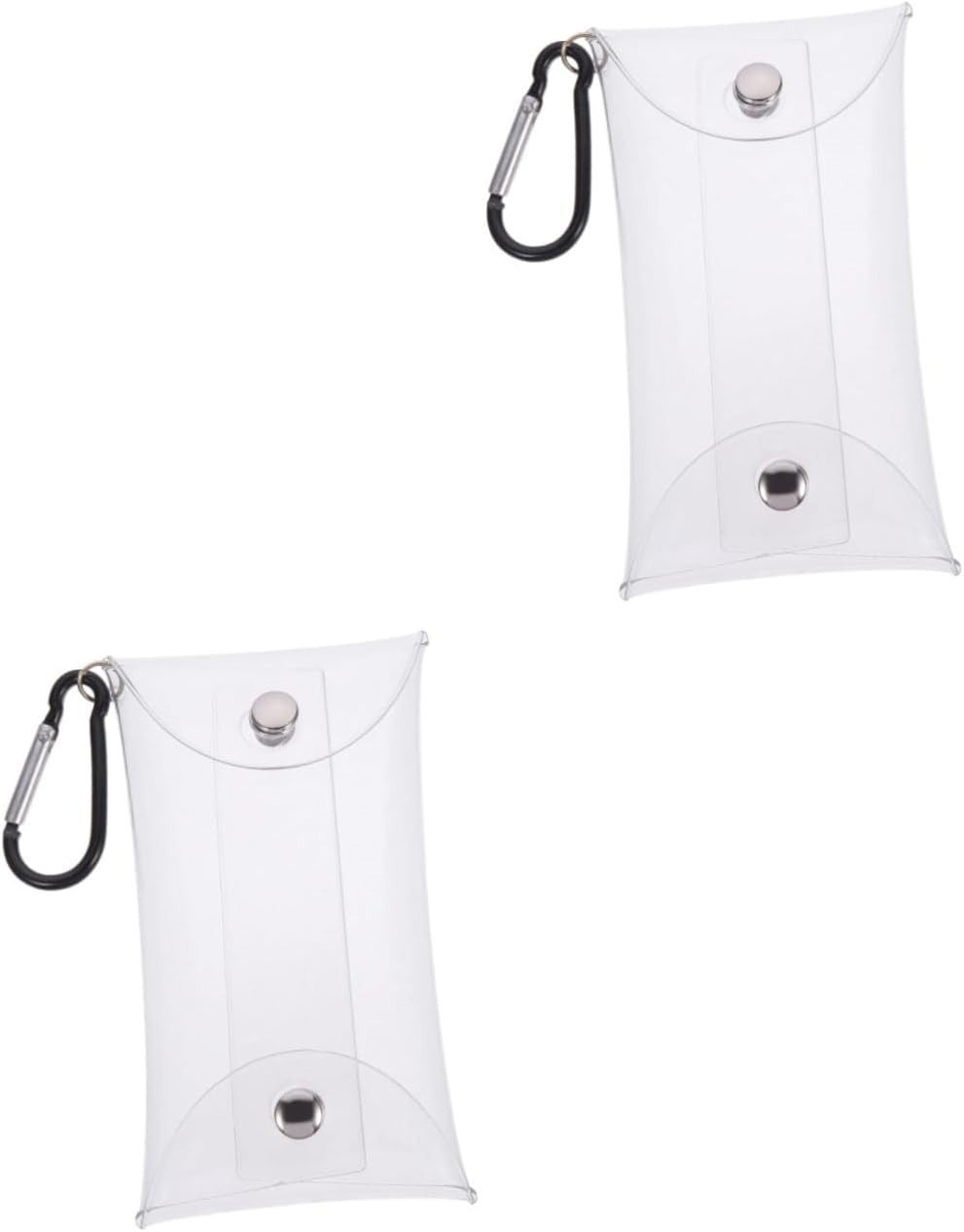 SHERCHPRY 4Pcs Coin Purse See through Keys Bag for Women Small Change Purse Hanging Hook for Travel Toiletries