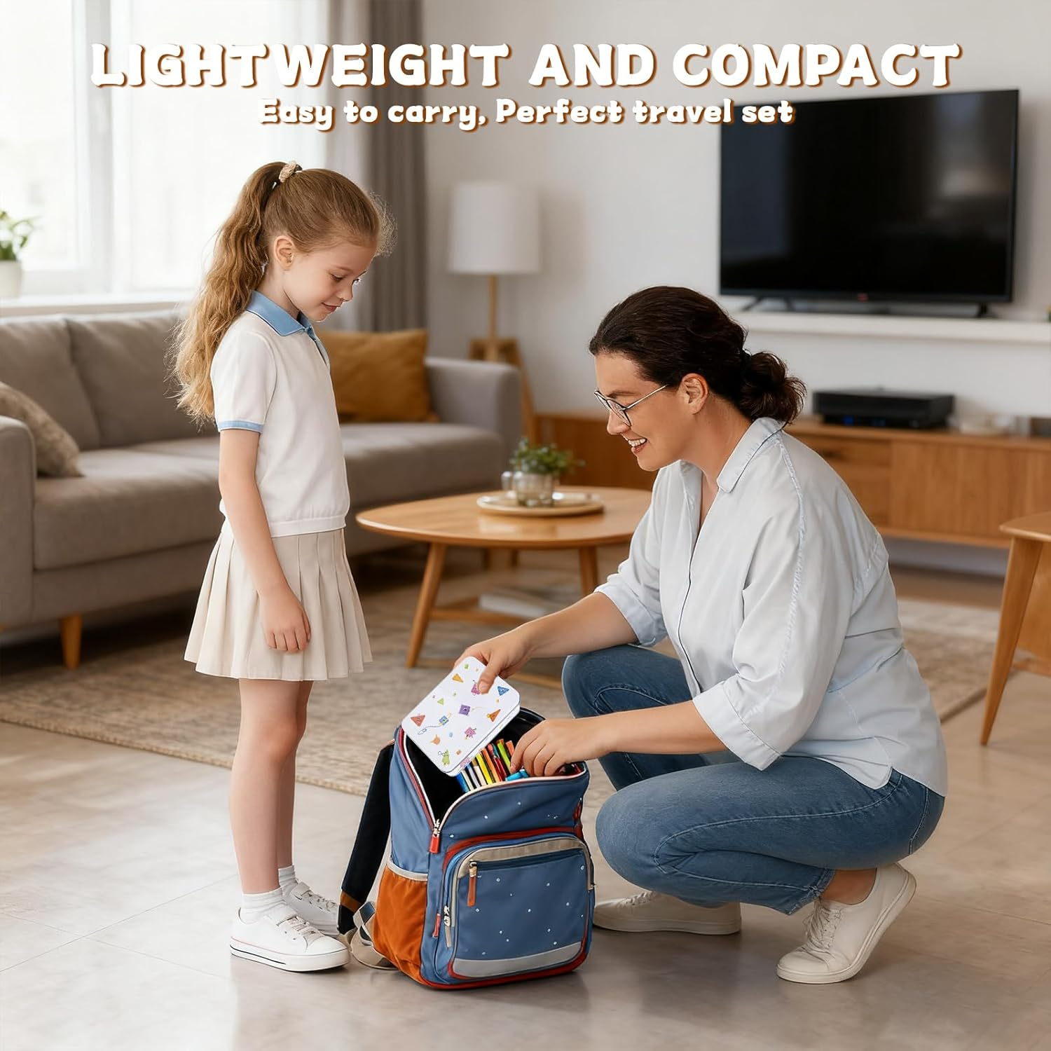 Mini Magnetic Tiles 56PCS, Travel Magnetic Tiles Set Portable with Iron Case, STEM Sensory Magnetic Building Toys Set for Kids Age 3+, Travel Toys Present for Boys Girls Birthday image number 3