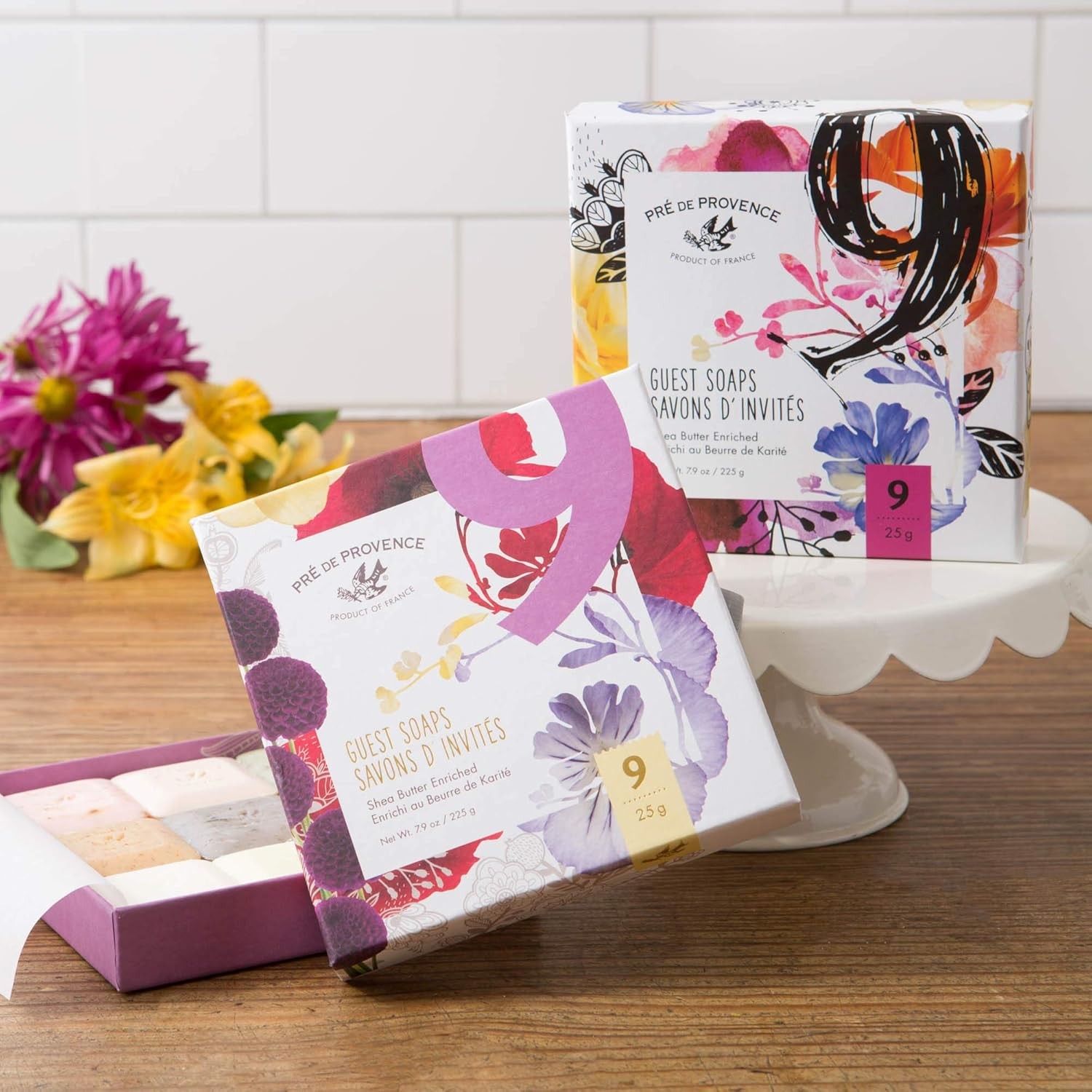 Pre De Provence French Soap Assorted Boutique Luxury Gift Box (Set of 9), Scented Herb image number 1