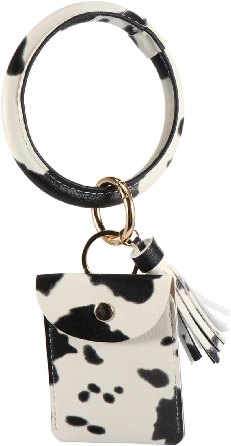 VALICLUD Bracelet Keychain round Purse Key Chains Coin Bag Wrist Wallet Tassel Bracelet Keyring Locket Bracelet Wristlet Holder Wrist Purse Wristlet round Key Ring Bangle Keyring Alloy