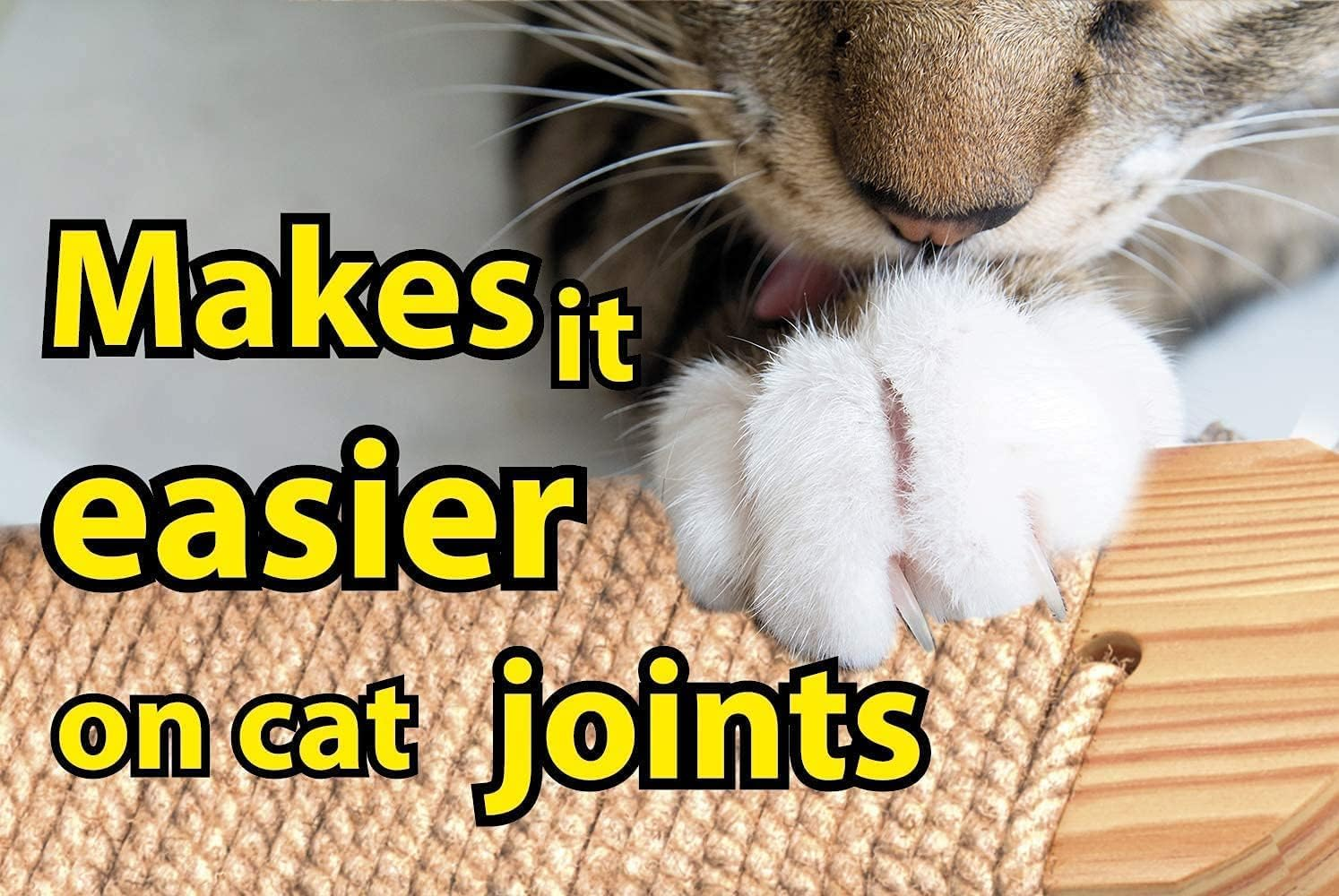 Cozioz Wall-Mounted Cat Steps - Solid Rubber Wood Shelves for Climbing and Scratching, Easy Installation for Playful Cats (Wood Finish)