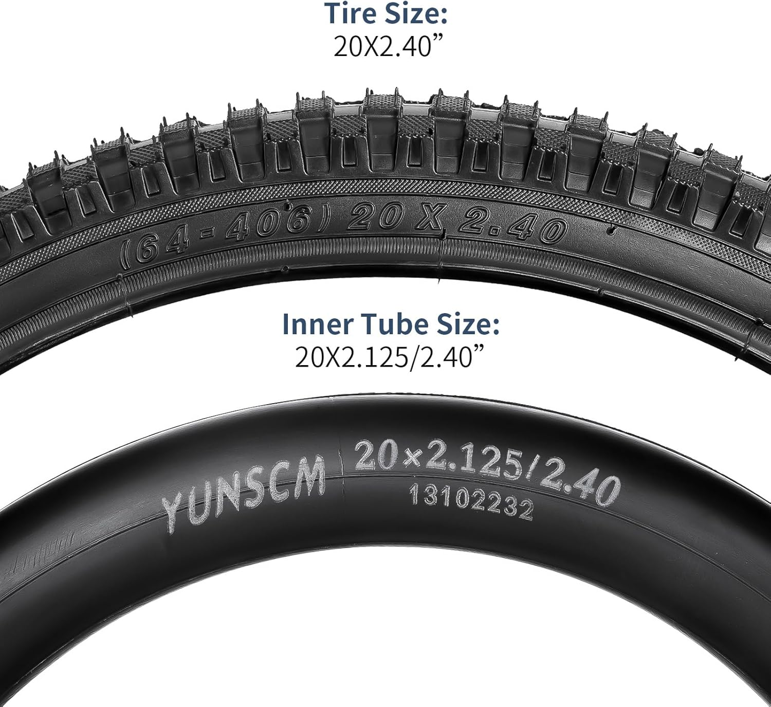 Yunscm 2 Pcs,20X2.40 Bike Tires,20X2.40 Bike Tyres + 20X2.125/2.40 Bike Inner Tube Schrader Valve 32Mm+Tire Lever,Mountain Bike Tire 20 2.40,MTB Tire 20 2.40,Y-009 image number 3