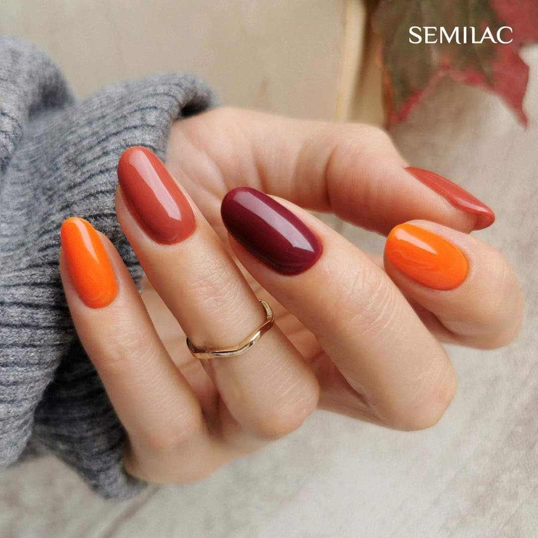 Vishine 12Pcs Gel Nail Polish Kit, Orange Yellow Red Purple Gel Nail Polish Set Colors Collection Soak off LED Nail Lamp Base Top Coat & Matte Top Coat Gel Nail Kit 8Ml image number 2