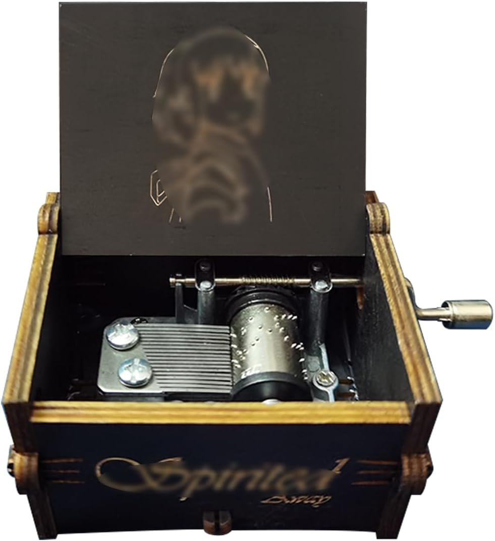 Bolunlun Spirited Away'S Music Box, Wooden Hand-Cranked Music Box, Wooden Toys for Anime Fans, Gifts for Girlfriends and Children, Valentine'S Day, Birthdays, Halloween and Christmas. image number 3