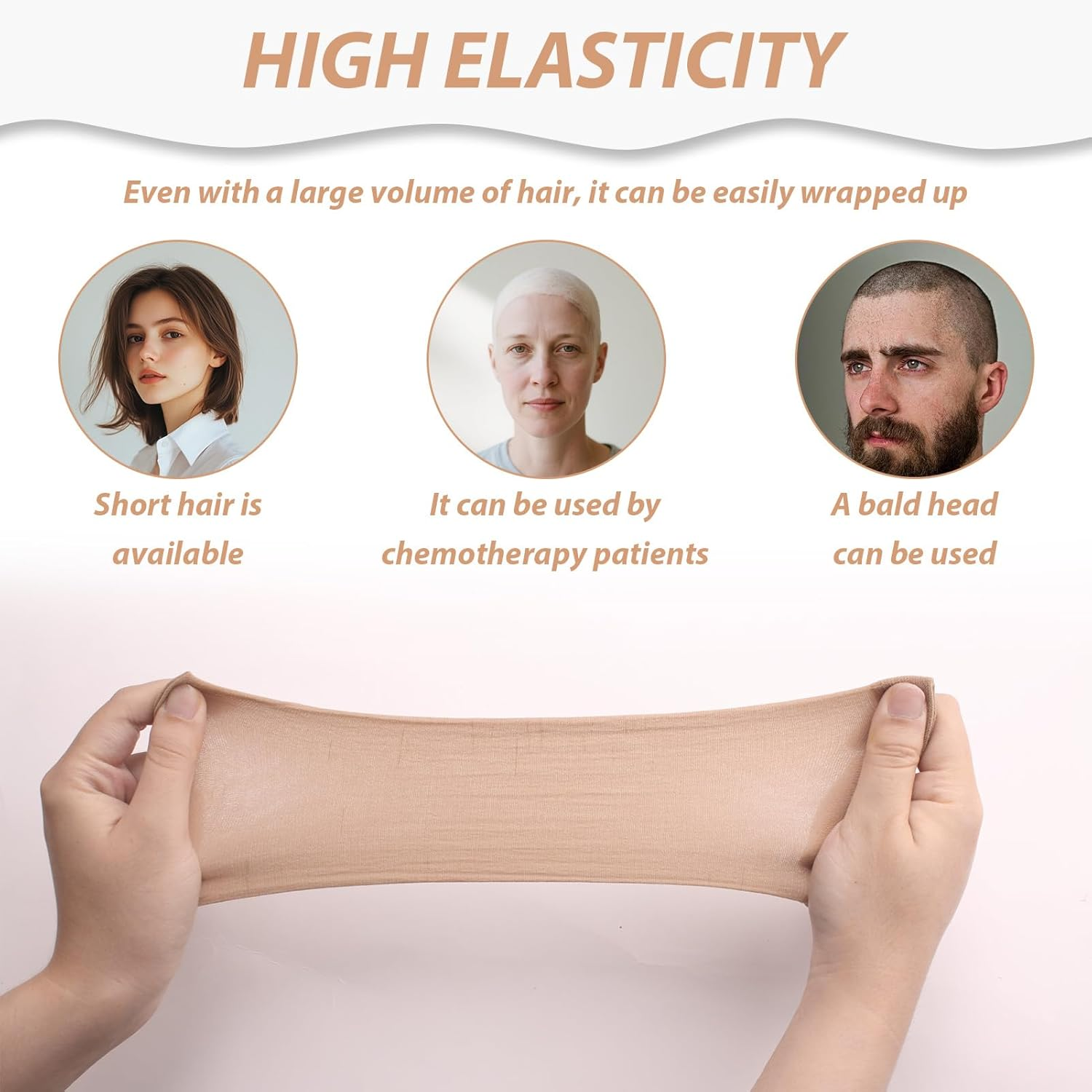 6 Pcs Wig Caps, Bald Caps Elastic Nylon Stocking Net for Women Wigs, Lace Front Hair and Fashion Hair Accessories, Fun Hair Accessories, Makeup & Performance Accessorie (Brown) image number 2