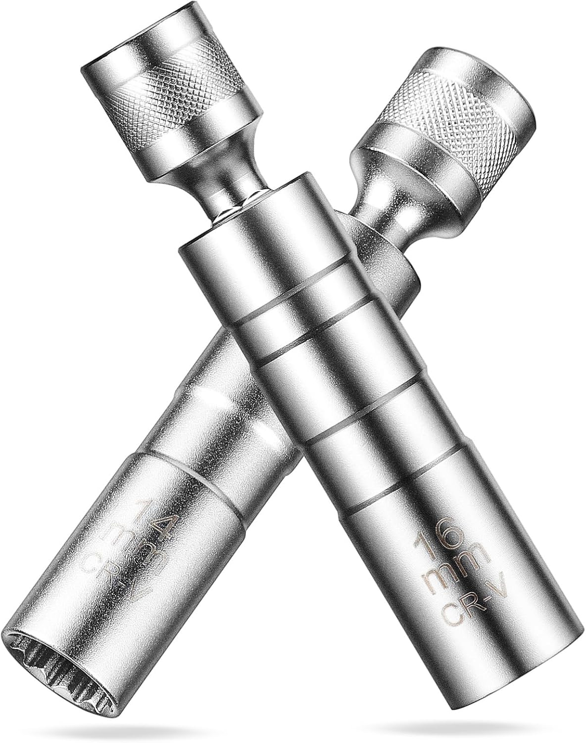 GARVALON 2Pcs Spark Plug Removal Tool Threaded Socket Kit Magnetic Socket Automotive Accessories