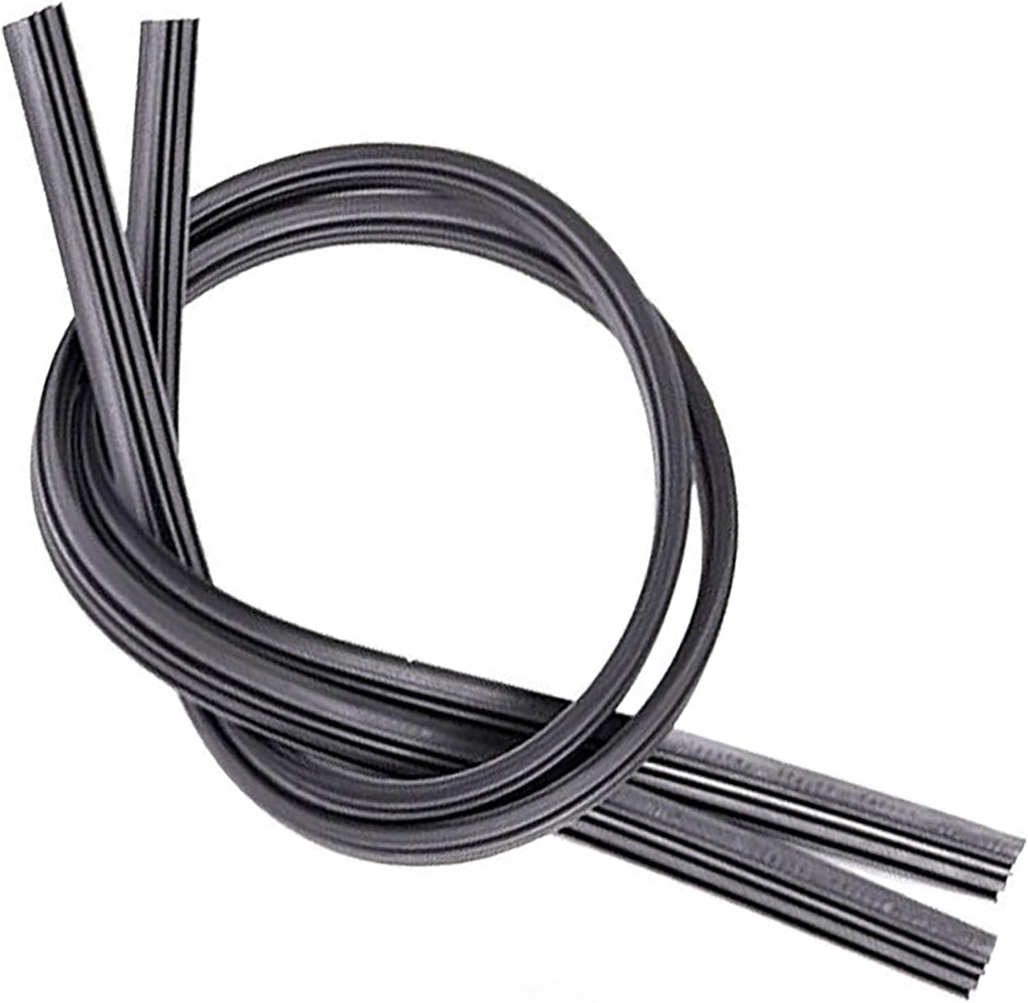 Tunghey 4Pack 28 Inch Natural Rubber Adjustable Size of Universal Replacement Frameless Windshield Wiper Blade Refills image number 1