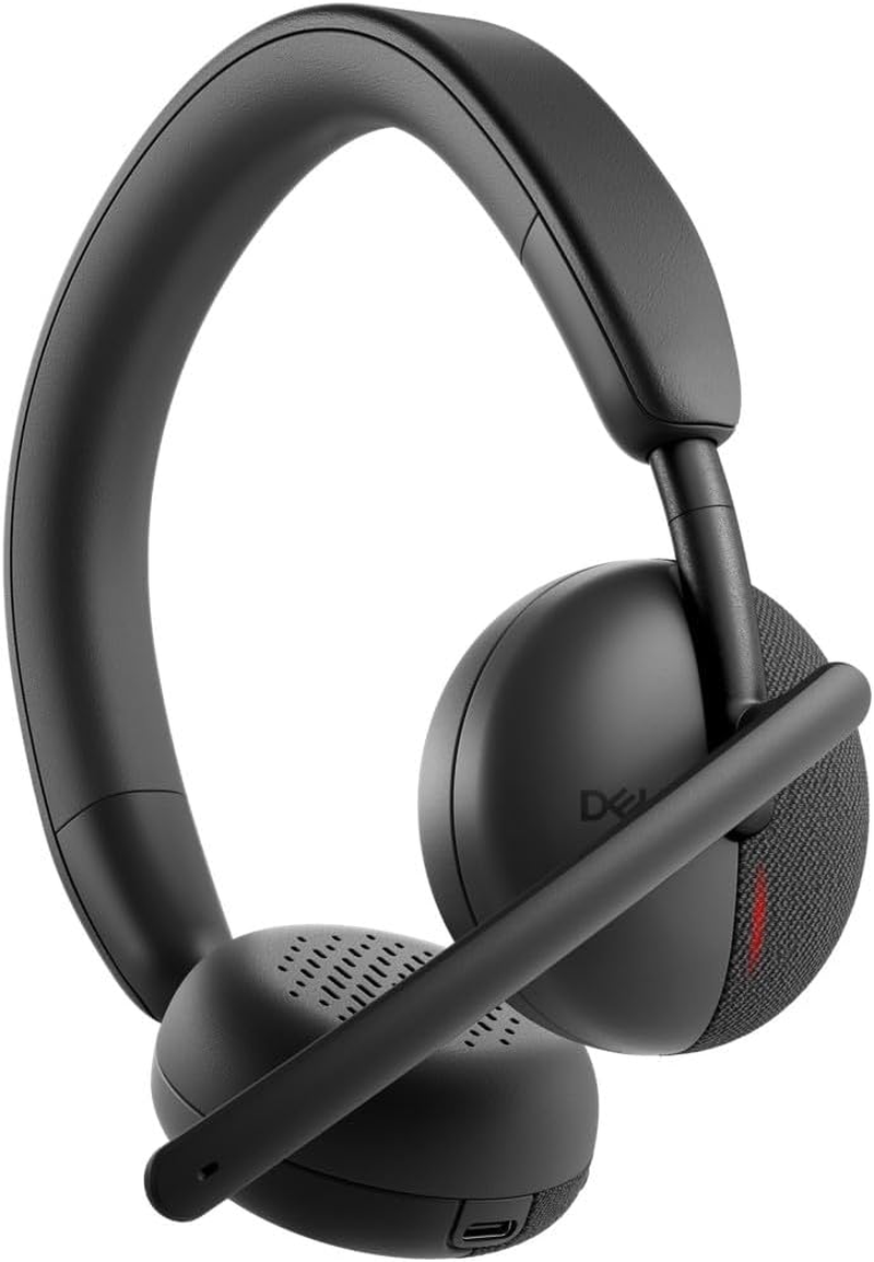 Dell WL3024 Wireless Headset, AI Noise Cancelling Boom Mic, Bluetooth 5.3, Microsoft Teams & Zoom Certified, 25 Hour Talk Time, 3-Warranty