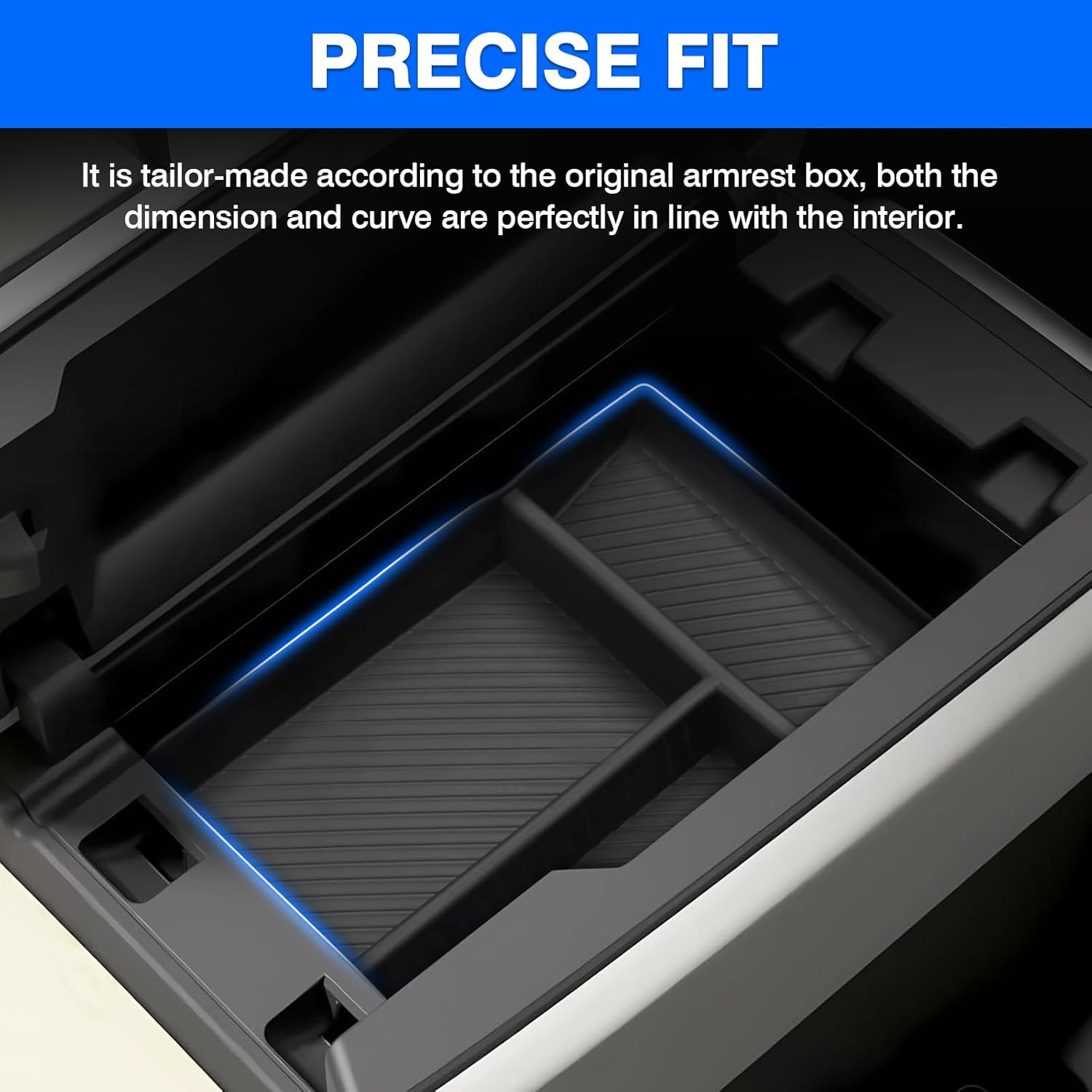 Autorder Center Console Organizer for 2024-2026 Mazda CX-90 CX90 CX-70 CX70 Accessories Armrest Storage Box Secondary Insert Tray with Anti-Slip Mat image number 1