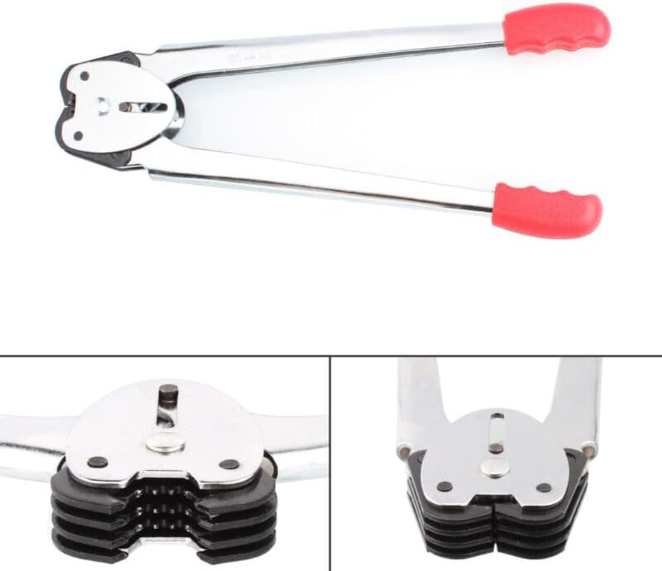 Pallet Banding Packaging Strapping Straps Kit, Tensioner Tool Sealer Strapping Heavy Duty PET/PP Banding Machine Package Tool with 100M Packing Belt & 50Pcs Strapping Buckles Kits for Strap Width 1/2" image number 4