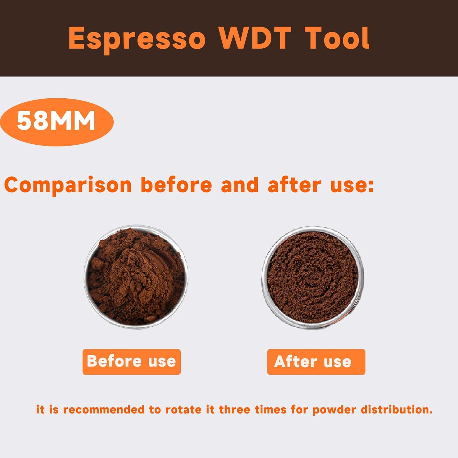 58Mm WDT Tool ，Espresso Stirrer Distribution Tool,Compatible with E61, Flair 58, ECM Etc.Portafilter 58Mm,Adjustable Height,With Magnetic Suction image number 2