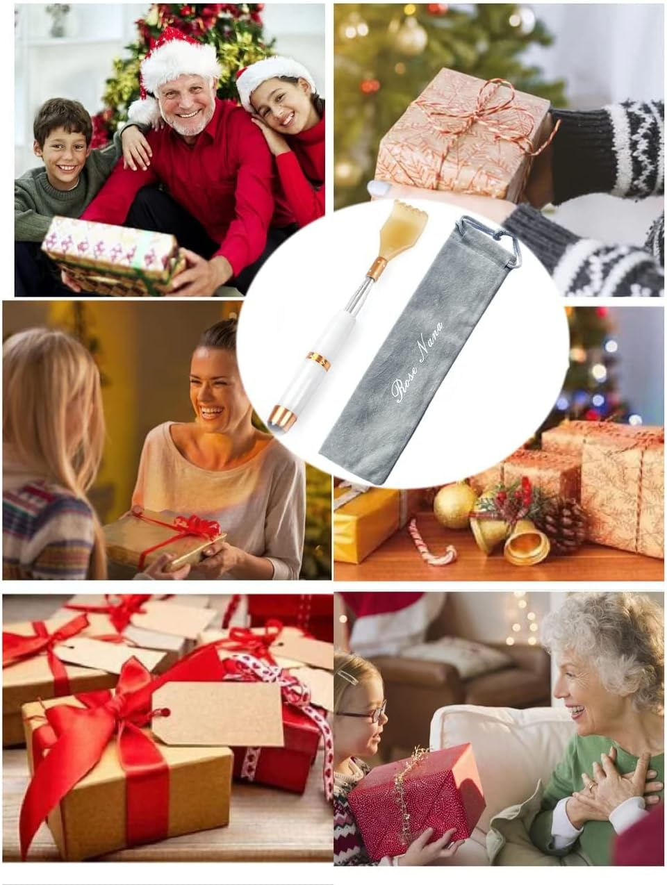 Back Scratcher for Adults, Portable Extendable Stainless Steel Telescoping Back Massager for Men Women Kids Itch Relief (20 to 53Cm) (White)