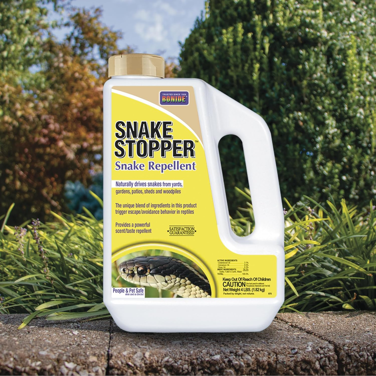 Bonide Snake Stopper Snake Repellent, 4 Lb. Ready-To-Use Granules for Outdoor Pest Control, People & Pet Safe image number 6