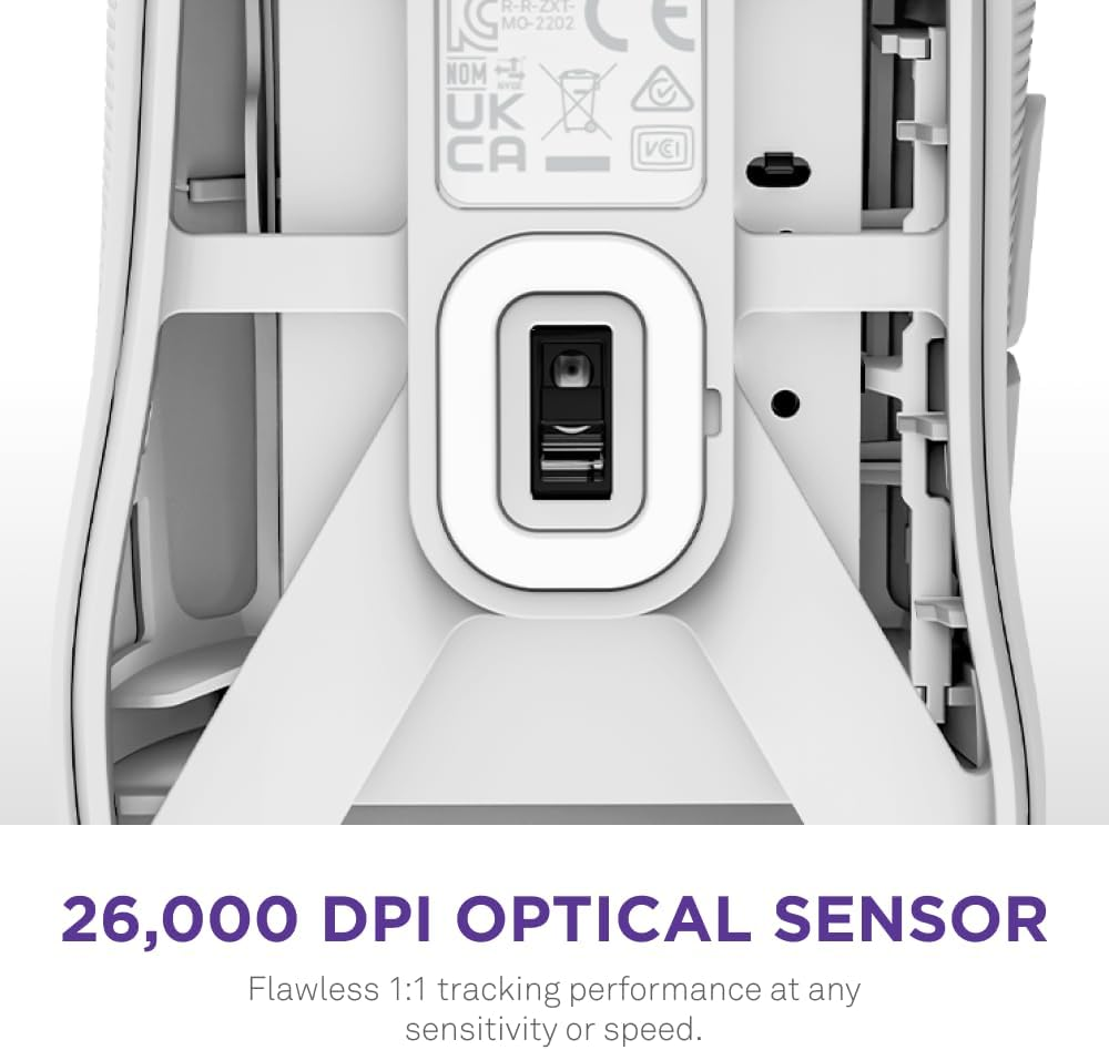 NZXT MS-001NW-02 Lift 2 Ergo Wired Gaming Mouse, White image number 5