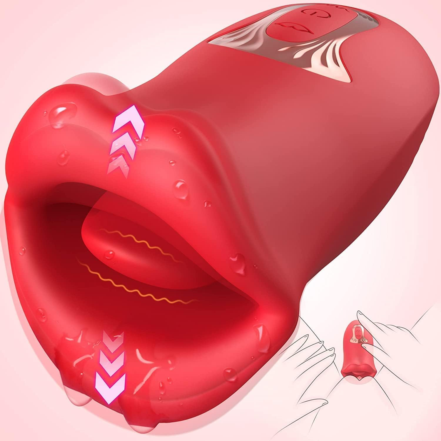 Adult Sex Toys Vibrator Toy, Sex Stimulator for Women with 10 Vibration Modes and 10 French Kissing Modes, Licking Tongue Sex Toy Clit Vibrator, Clitoral Vibrator for Women, Adult Sex Toys image number 6