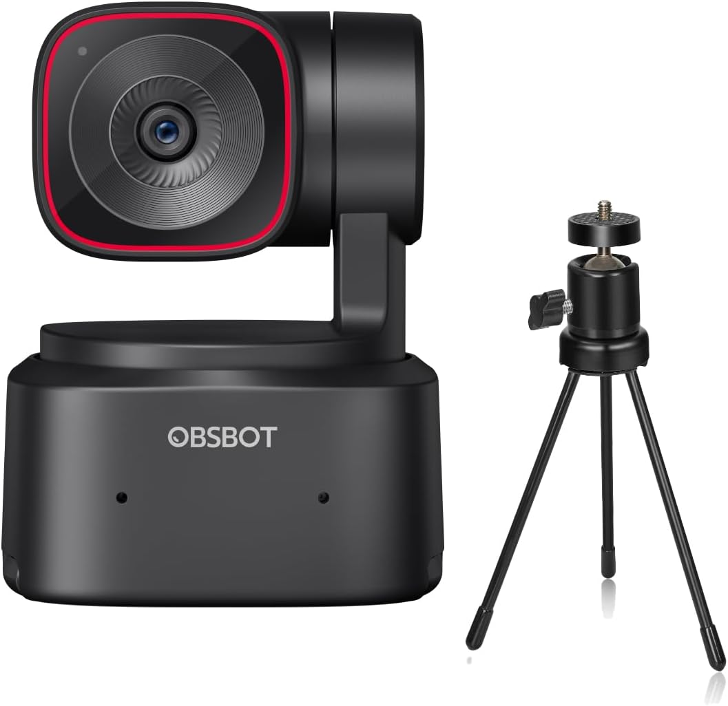 OBSBOT Tiny 2 Lite Ai-Powered 4K PTZ Webcam AI Auto Tracking Stunning UHD 4K Resolution 1/2&rdquo; CMOS Sensor 4X Digital Zoom with Auto Zoom Gesture Control 2.0, W Mini Tripod image number 3