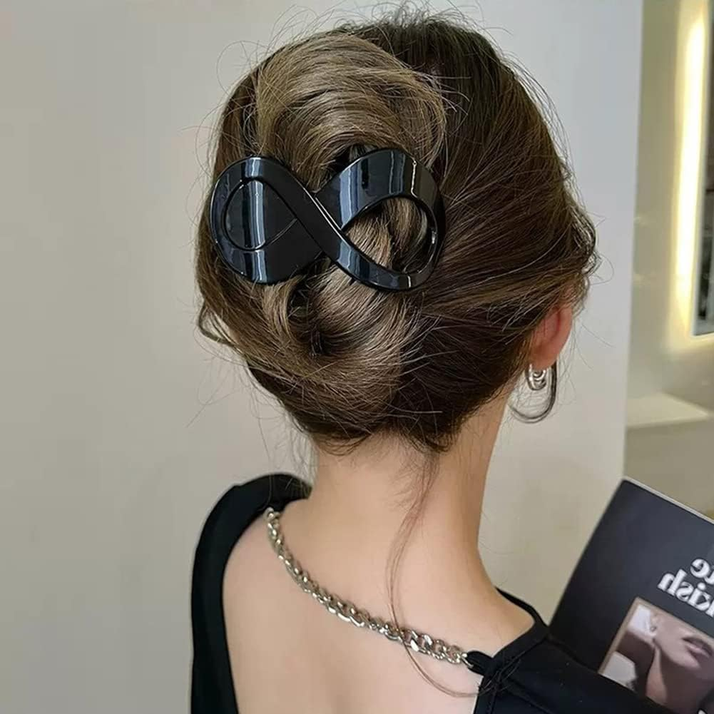 4 Pcs French Concord Flat Hair Clips, 3.35 Inch Curved Hair Claw Alligator Hair Clips Volume Strong Hold Banana Barrettes Hair Clamps Jaw Clips for Women image number 5