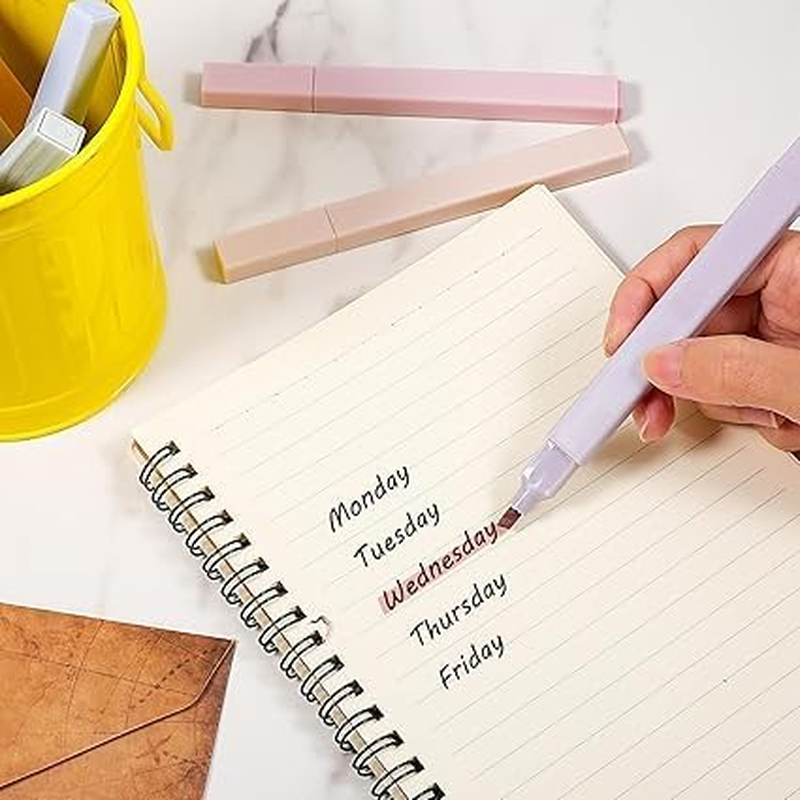 Pastel Highlighters Cute Aesthetic Pens,6Pcs Aesthetic Highlighters Color Highlighters Pens image number 5