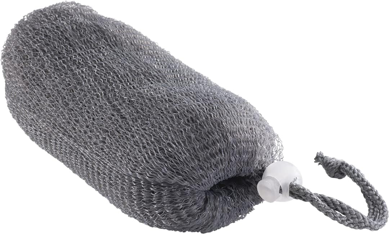 Freeman Net Soap Pouch, Exfoliating Mesh Body Scrubber, Bath & Shower Pouf Removes Dead Skin, Dirt, & Impurities, for Soap Bars, Textured Netting for Mild Exfoliation, Self-Tan Prep, 4 Count image number 5