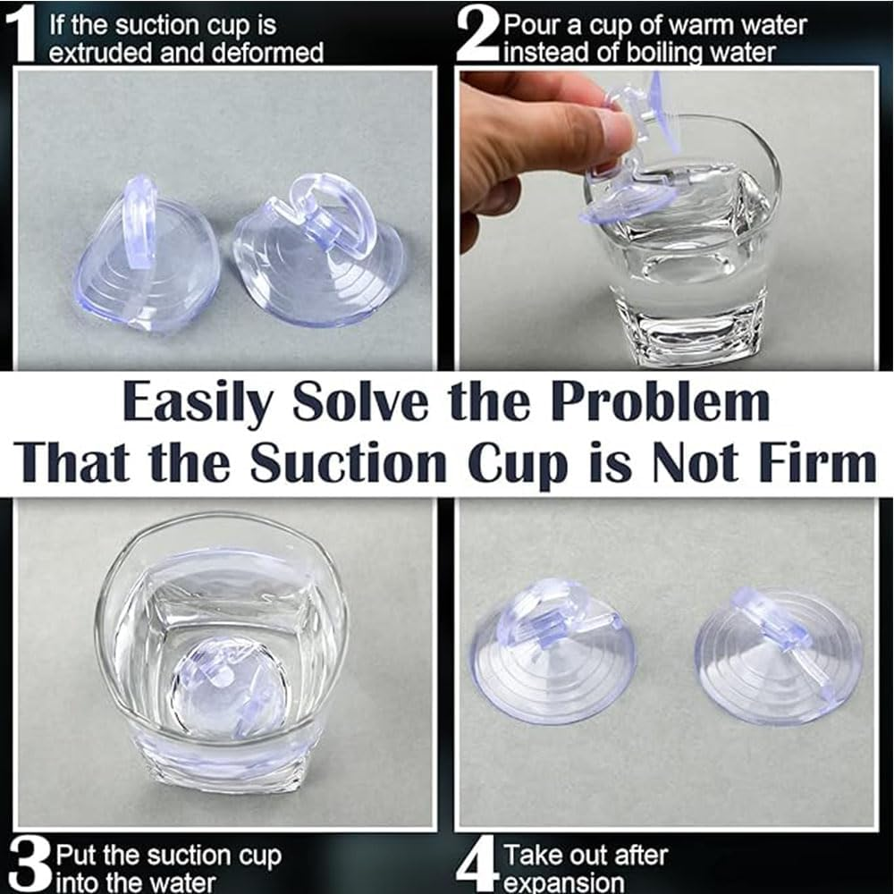 20 PCS Car Glass Windshield Sunshade Suction Cups Small PVC Sucker Car Window Suction Cup for Automotive Visor (Transparent) image number 6