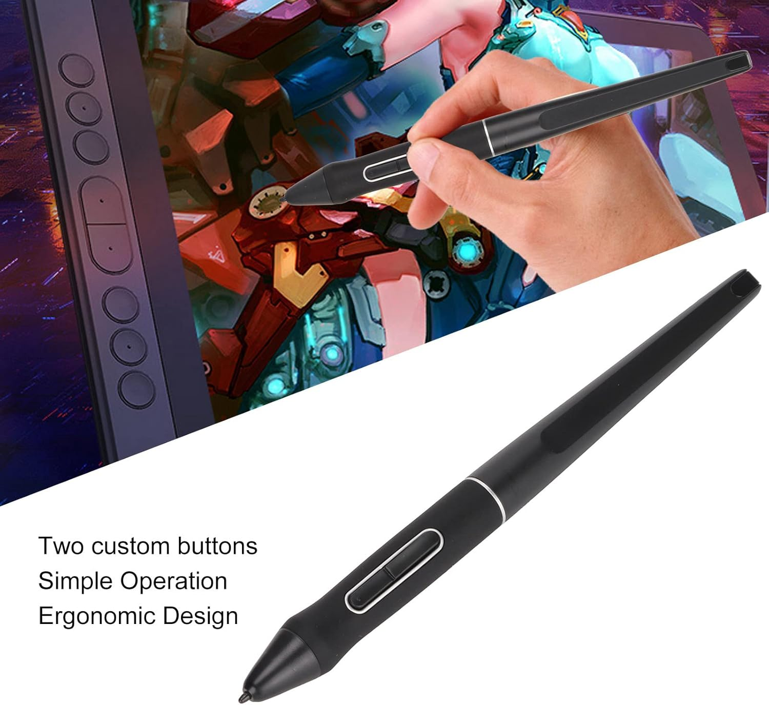 PW517 Battery-Free Stylus Pen 8192 Level Pen Pressure Sensitivity for Kamvas 13, Kamvas Pro 24, Kamvas 22, Kamvas 22 Plus, Supports &plusmn;60&deg; Tilt Function image number 5