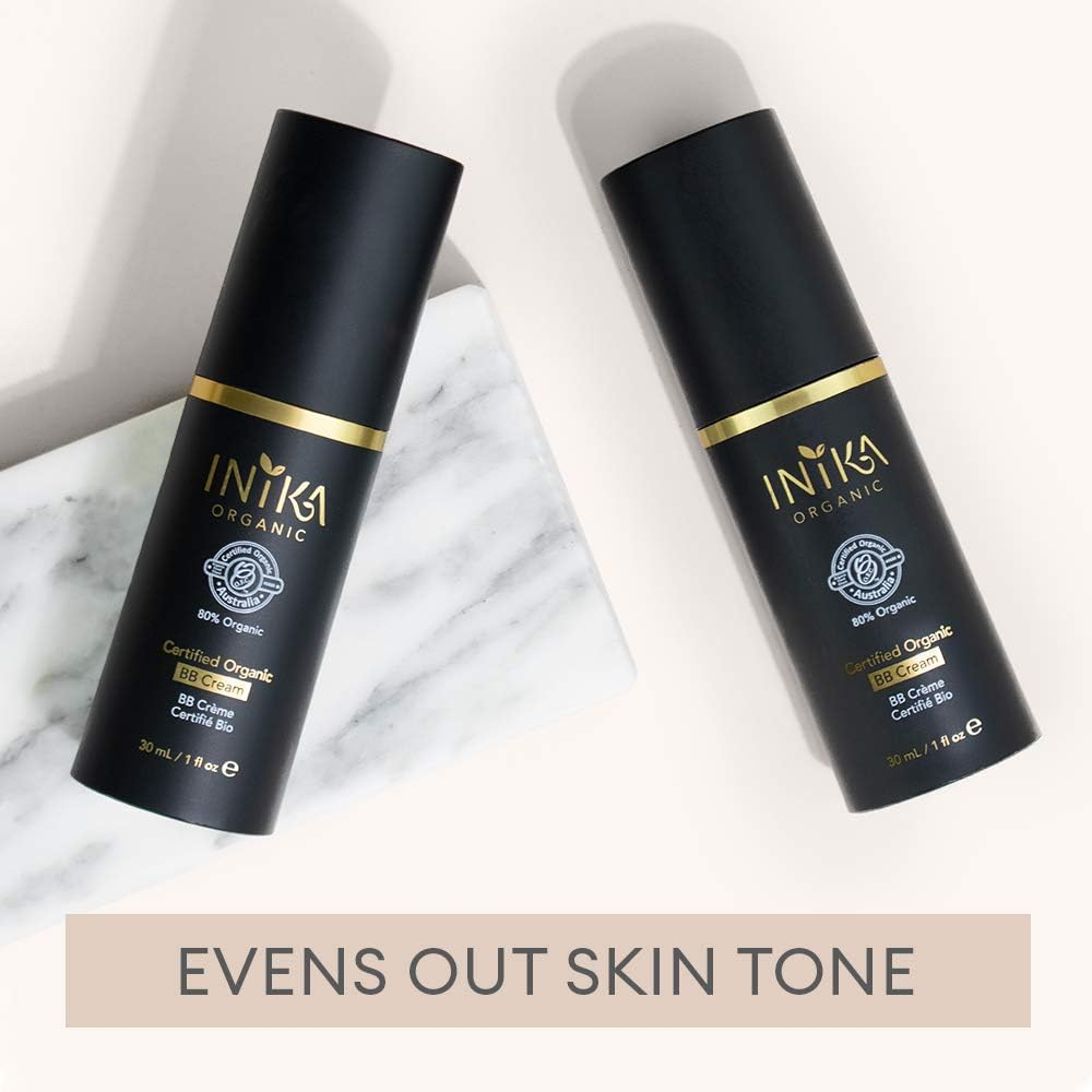 Inika Certified Organic BB Cream , Natural 3 in 1 Silky Primer Moisturizer Foundation, All Natural Make-Up , Hypoallergenic , Dermatologist Tested , 1 Oz (30Ml) image number 1