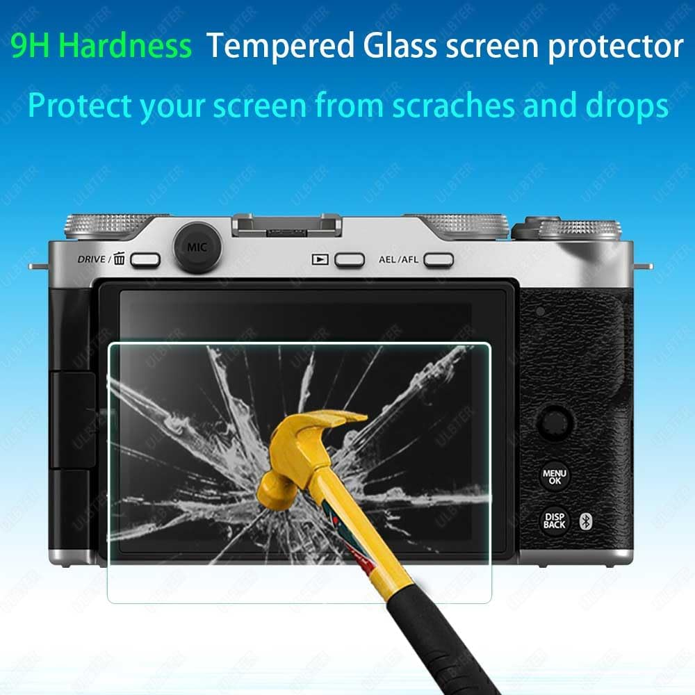 ULBTER Screen Protector for Fujifilm X-M5 Fuji XM5 Camera, Tempered Glass 0.3Mm 9H Hardness Anti-Scrach Anti-Fingerprint Anti-Bubble Anti-Dust [3Pack] image number 3