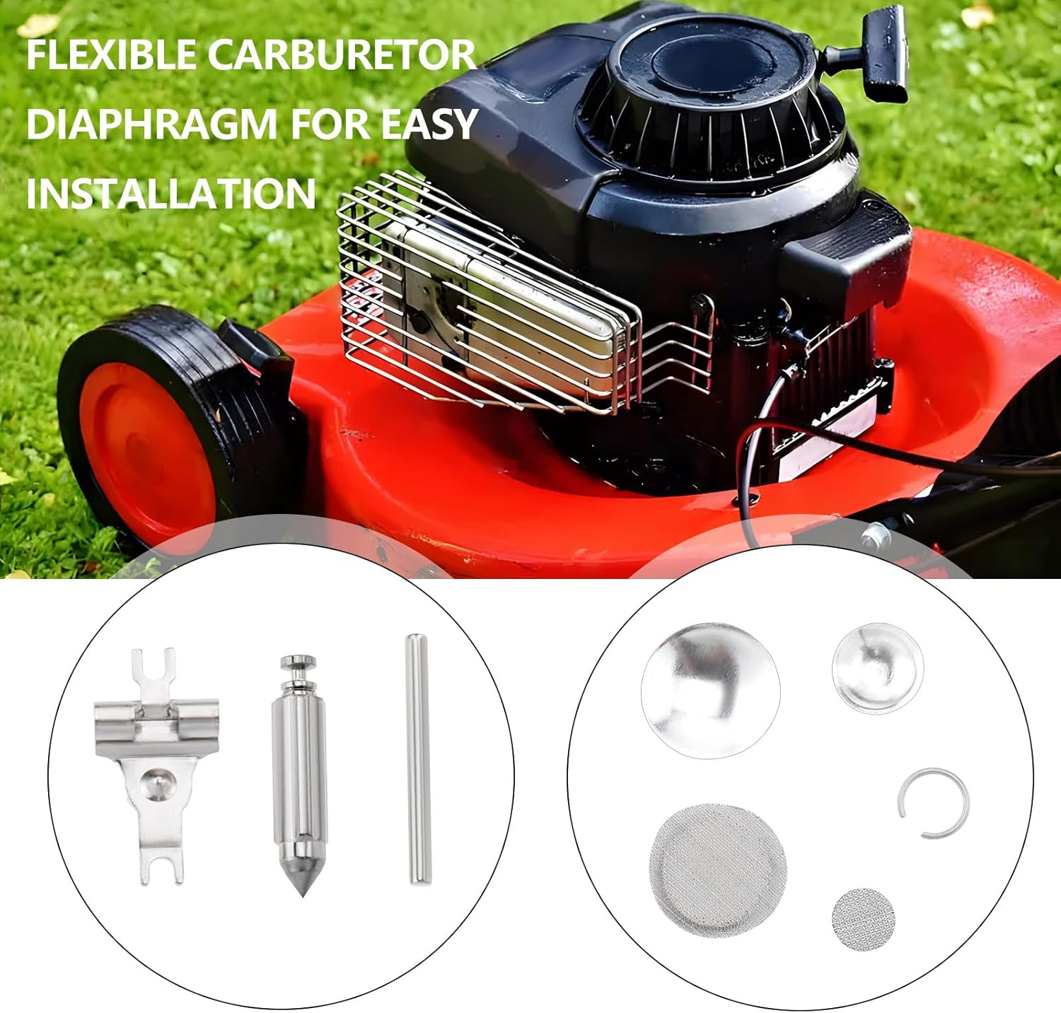 YINETTECH 1 Set Lawn Mower Carb Rebuild Kit Compatible with Walbro WB37 K10-WB WB-2 WB-3 WB-5 WB-26 Compatible with Paramotor Compatible with Husqvarna