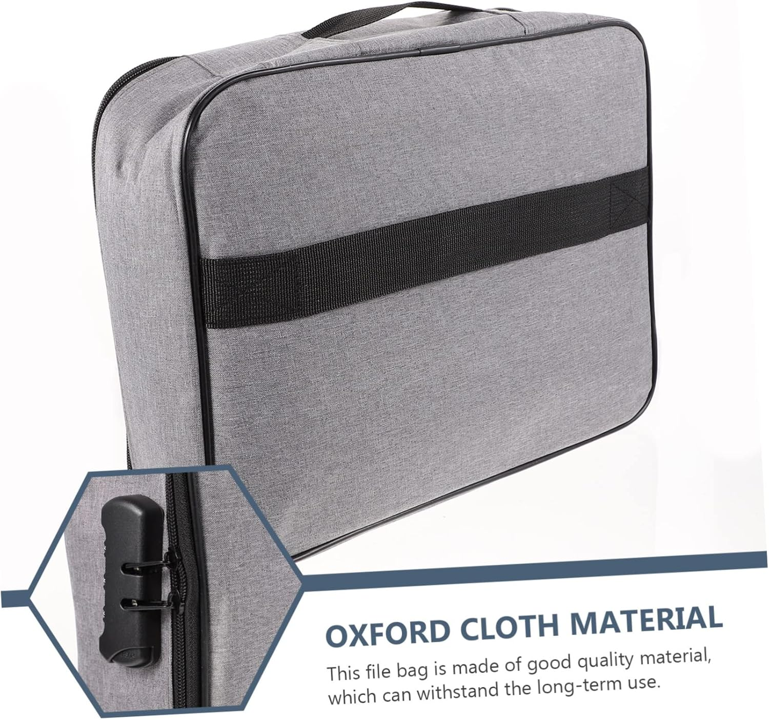 GLSTOY Multifunction File Storage Bag Portable Certificates Organizer Lock for Travel Documents Home Organization and Everyday Carry Large Capacity Material and Secure Storage Bag image number 2