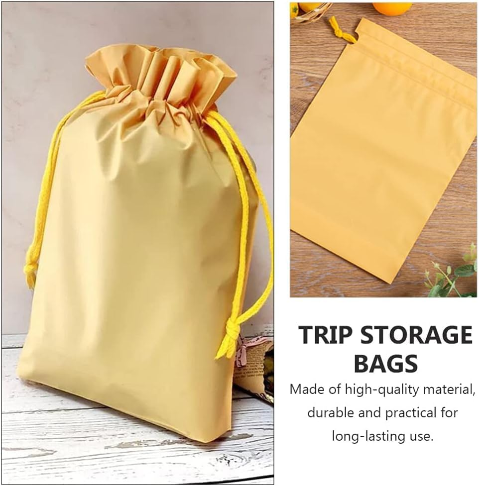 Zhooooonglf Multicolor Set of 12 Waterproof Drawstring Bag PE Plastic Folding Travel Storage Use Combine Travel Shoe Bag Waterproof Trip Bags Clothes Drawstring Shrinkable Closure Luggage