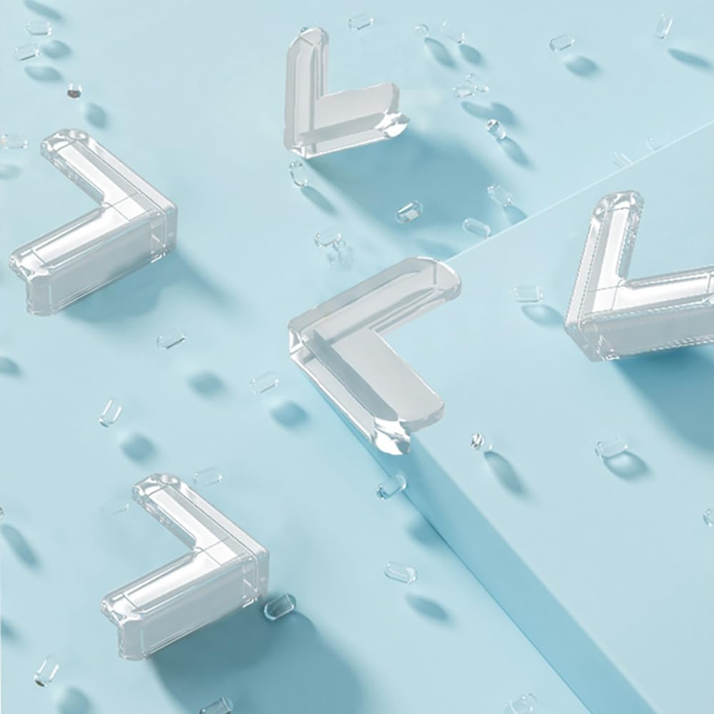 Baby Proofing Corner Guards - 12 Pack L Shape Furniture Safety Bumpers for Sharp Edges, Table & Furniture Corner Covers Protectors with Cushion - Easy Installation for Childproofing image number 4