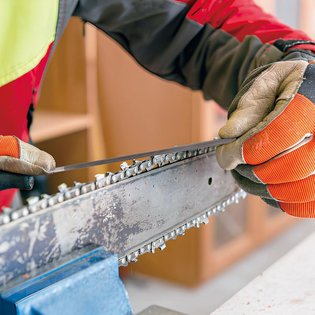 Chainsaw File, 4MM Professional Circular Chainsaw Chain Sharpening Files Set Multifunctional Hand Files Saw Sharpener Accessories for Home Garden Woodworking Cabinetmaker Carpenter image number 5