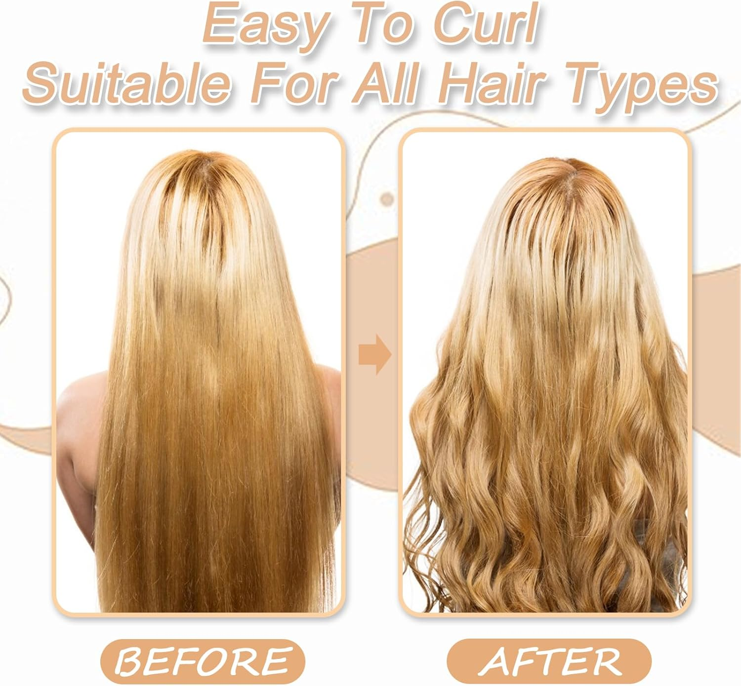 TULOBI 3Pcs Heatless Hair Curler, Overnight Heatless Curls Overnight Blowout Rods Flexi Rods with Hook, Soft Velvet Hair Curlers to Sleep in No Heat Curling Headband for Women Girls Long - Pink - Brown 3 image number 5