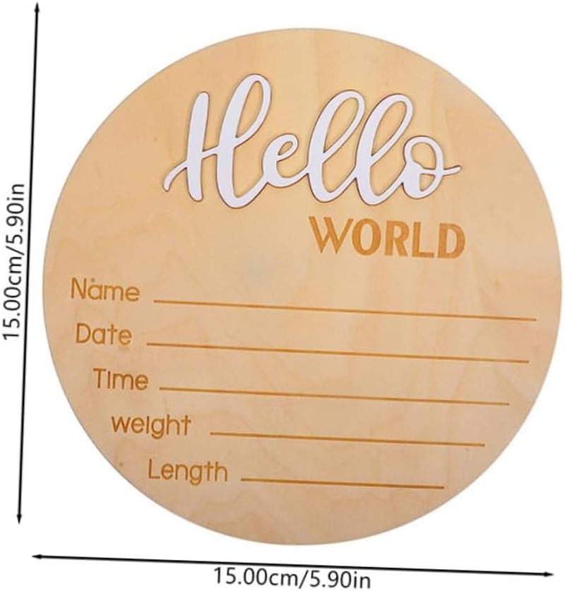 YARNOW 2 Pcs Newborn Name Signs Wooden Birth Announcement Signs for Hospital Photos Chic and Durable Name Props for Newborn Photography and Celebrations image number 6