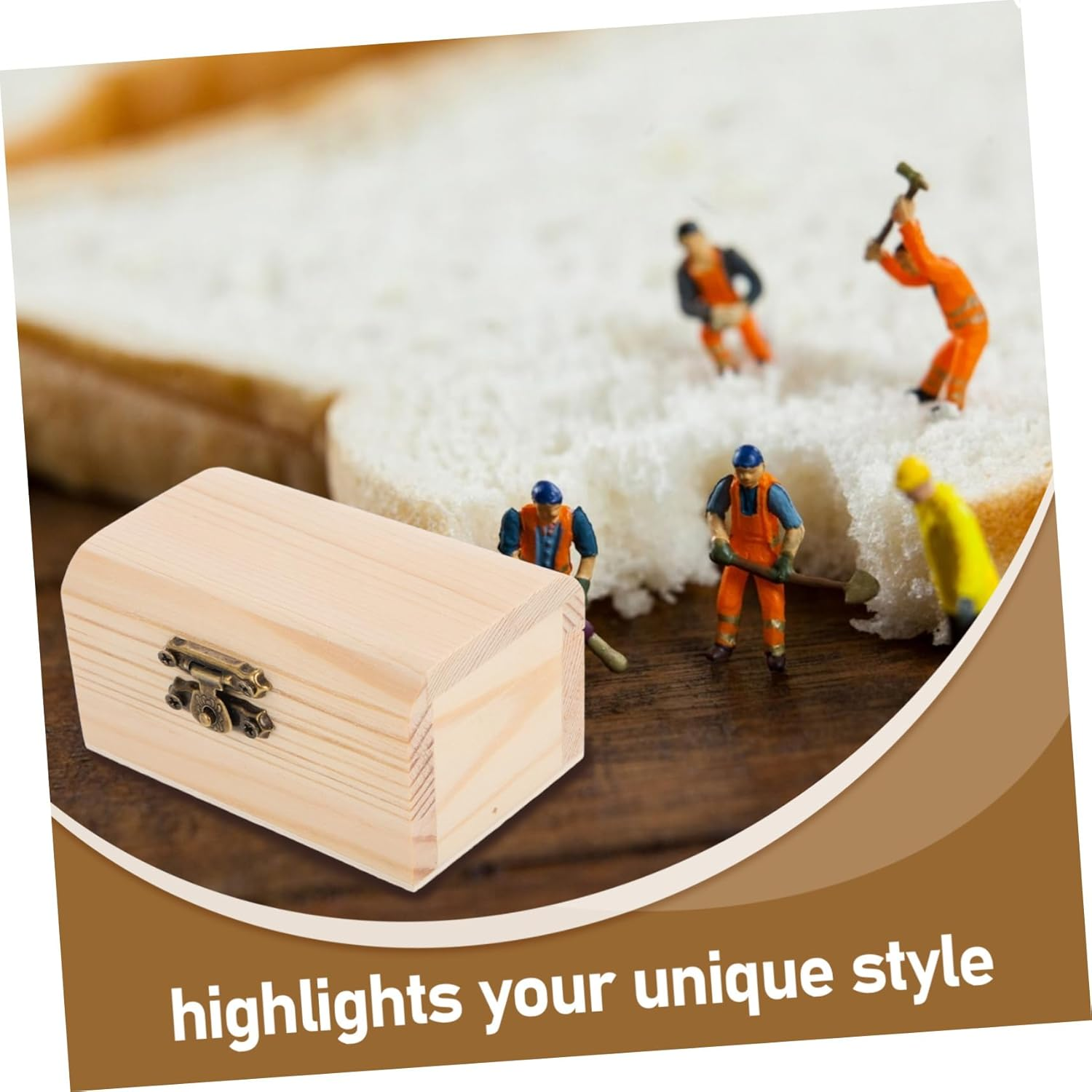 HORIALENCE 12Pcs Small Wooden Locking Boxes Vintage Wood Treasure Chests Hinged Lid for DIY Decorative Storage Wedding Pirate Birthday Mini Keepsakes