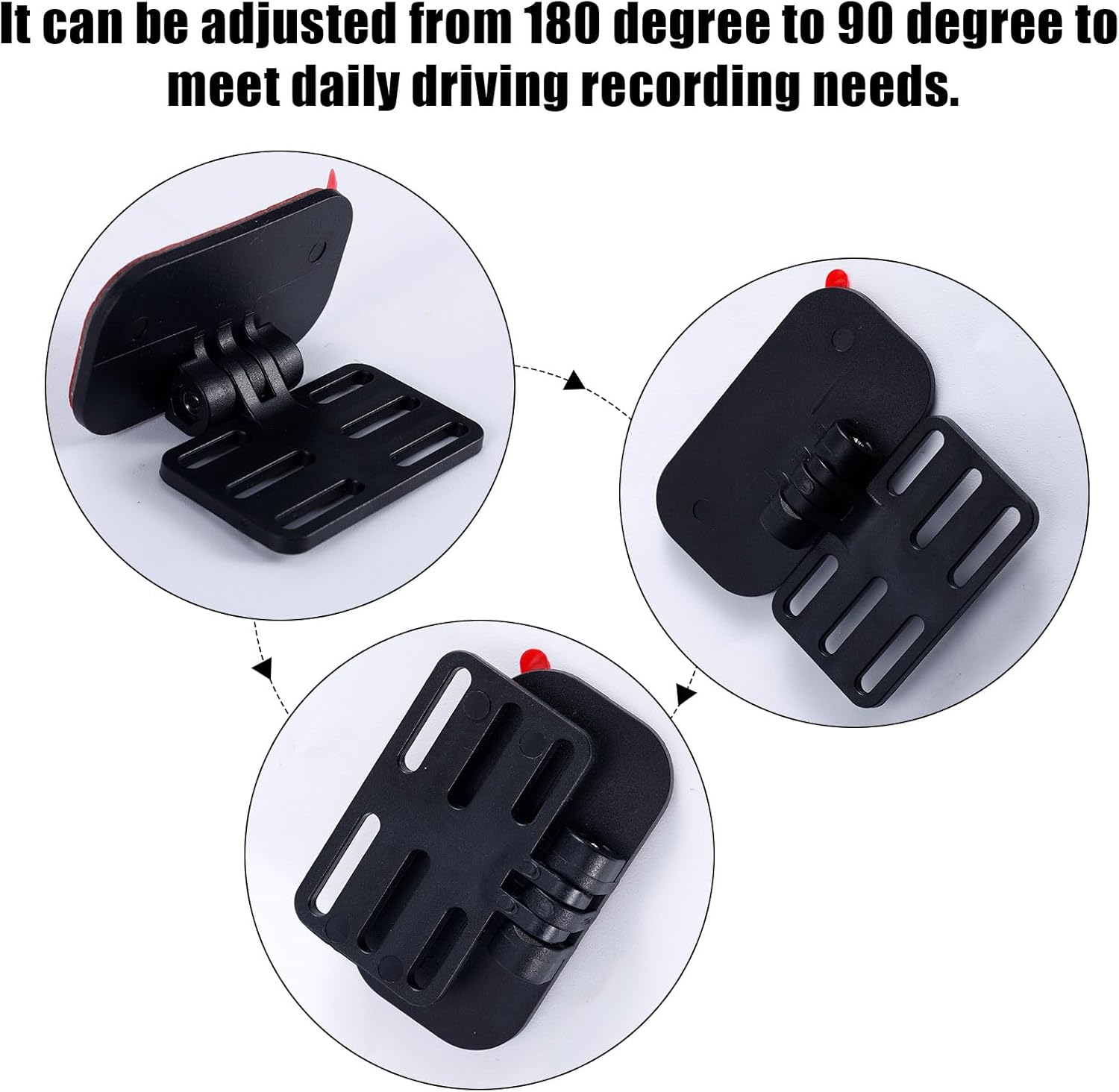 NQEUEPN 2Pcs Rear Camera Holder Set, Adjustable Windshield Mount for Camera Devices, Compatible with Automobile, Easy to Install