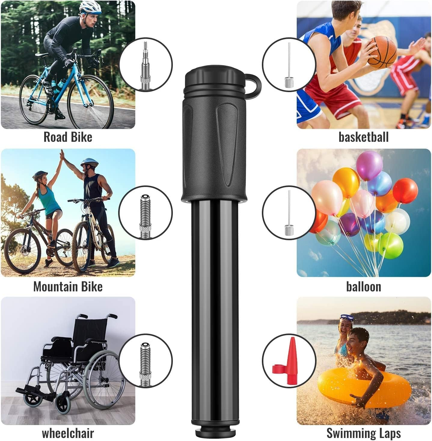 Alloy Portable Mini Bicycle Tire Pump,Bicycle Frame Tire Pump,Mini Portable Bike Pumps,Mini Bike Tire Pump Portable Bicycle Tire Pump,1Set Mini Bike Pump Portable Frame Pump, Bike Hand Pump image number 1
