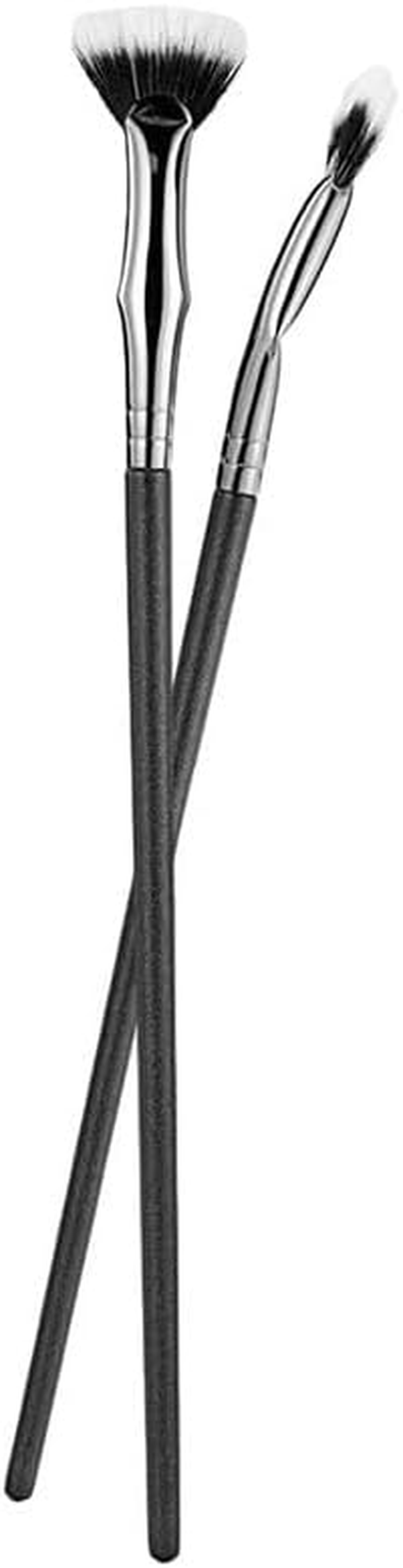 Eyelash Comb and Mascara Brush for Lashes, 2Pcs Lash Fan Brush Folding Angle Scalloped Lash Brush, Eyebrow Brush, Angled Fan Shaped Eyelash Brush image number 4