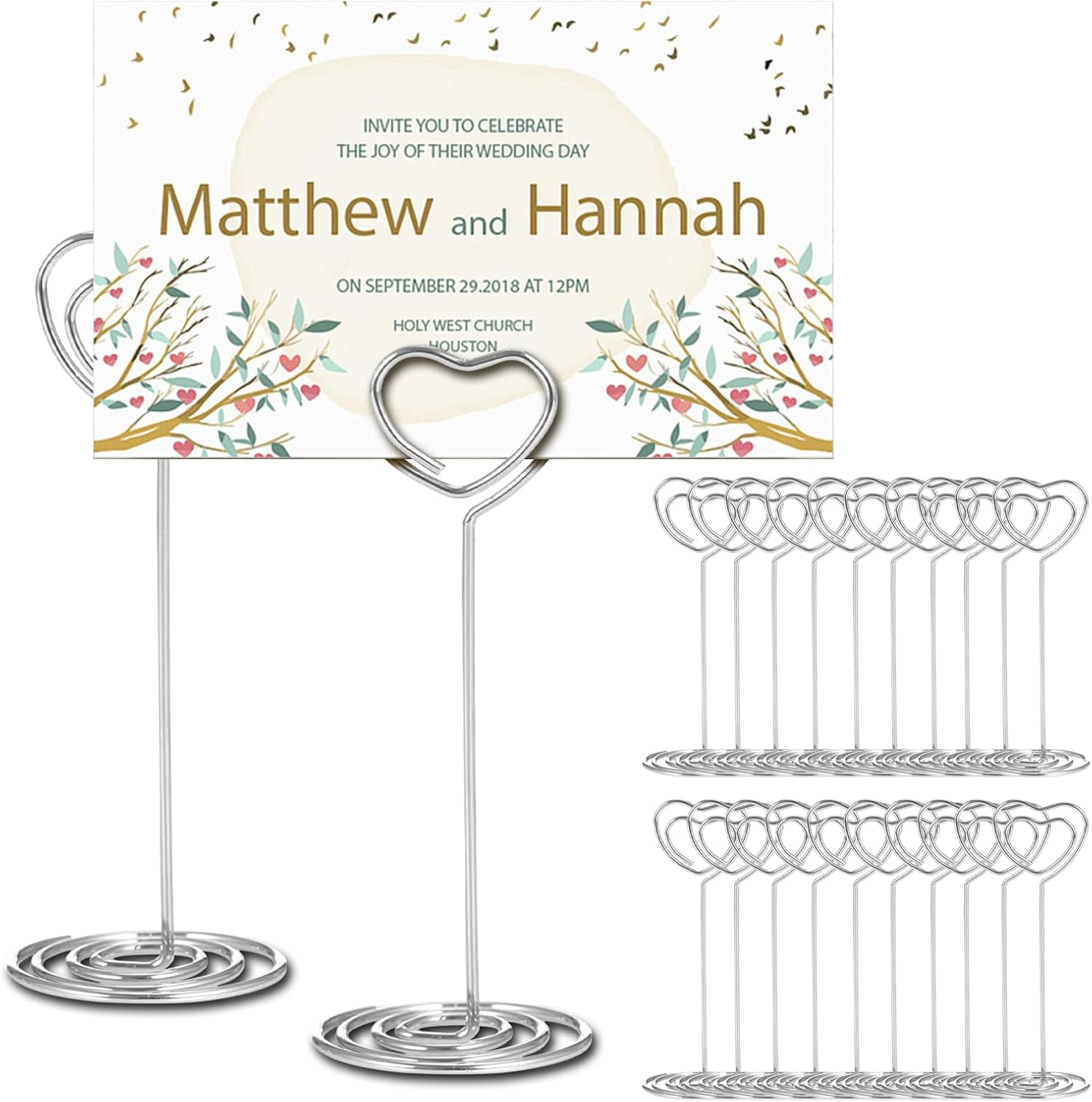 Powerful 30 Pcs Table Number Holders 85Mm Place Card Holder Sign Recipe Holder for Restaurants Table Setting Wedding Party image number 6