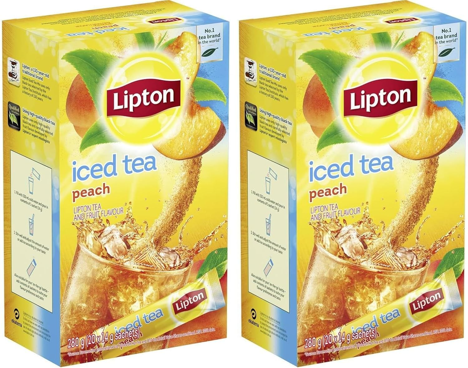 Lipton Iced Tea Peach Sachets, 20 Bags image number 1