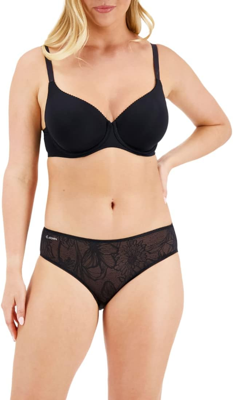 Jockey Womens No Panty Line Promise Bikini Underwear Undies Briefs Black 16 image number 3