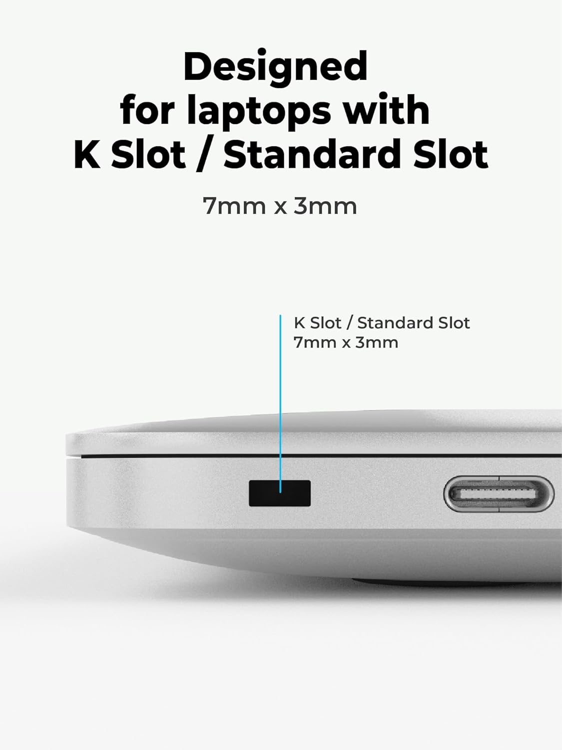 Combination Laptop Lock | Standard Size T-Shaped Bar Locking Mechanism | 1.7M Hard Cut Resistant Steel Cable | 4 Digit Combination Lock | Strong Security Lock image number 1