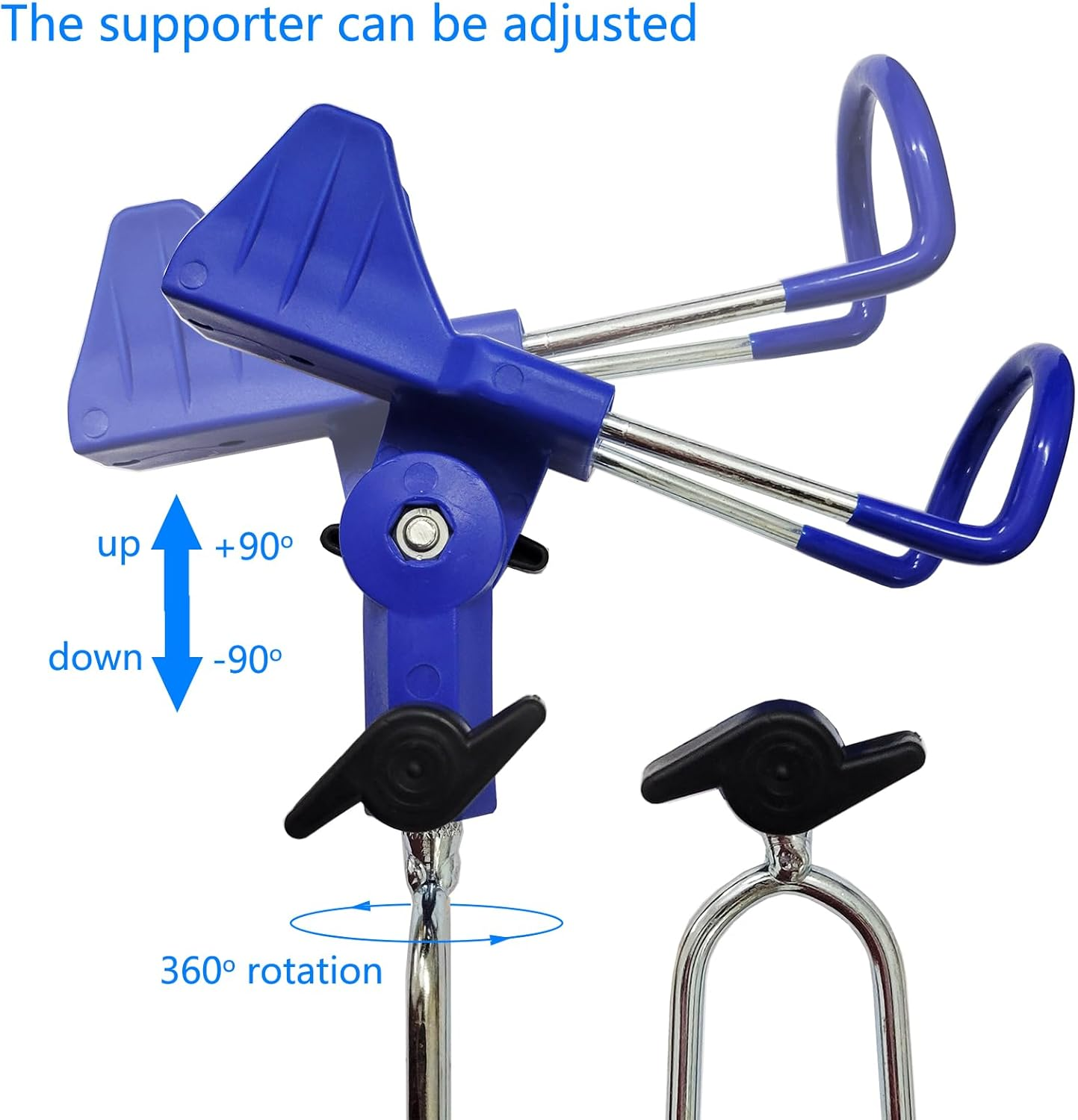 2X Universal Rod Holders Fish Pole Holder Ground Support Stand for Bank Fishing, 360 Degree Adjustable Stainless Steel Catfishing Equiment Bracket for Beach image number 4