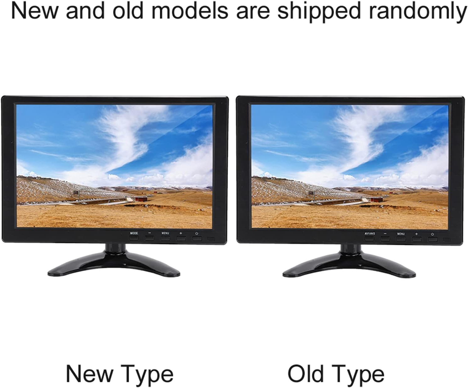 10.1In 1280X800 HD Monitor, 10 Inch LCD Security Display with HDMI/VGA/AV/BNC Input, 16:9 Small Screen Built-In 3Wx2 Speakers for Pi/Switch