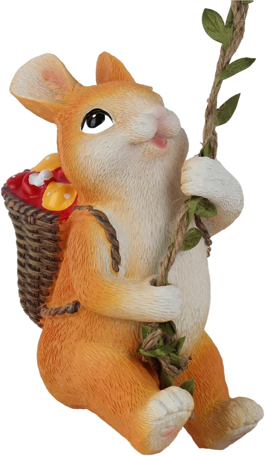 Outdoor Garden Decoration, Statues Cute Animal Wall Hanging Courtyard Decoration, Flower Pot Fence Decoration Indoor Ornaments, Furniture Office Hanging Ornament (Rabbit) image number 4