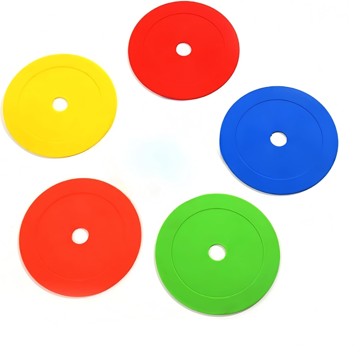 10 Pack Spot Markers Flat Disc Markers Poly Vinyl Spot Markers Non- Spots Markers Agility Markers Floor Dots Football Basketball Sports Speed Agility Training Markers for Sports Training image number 4