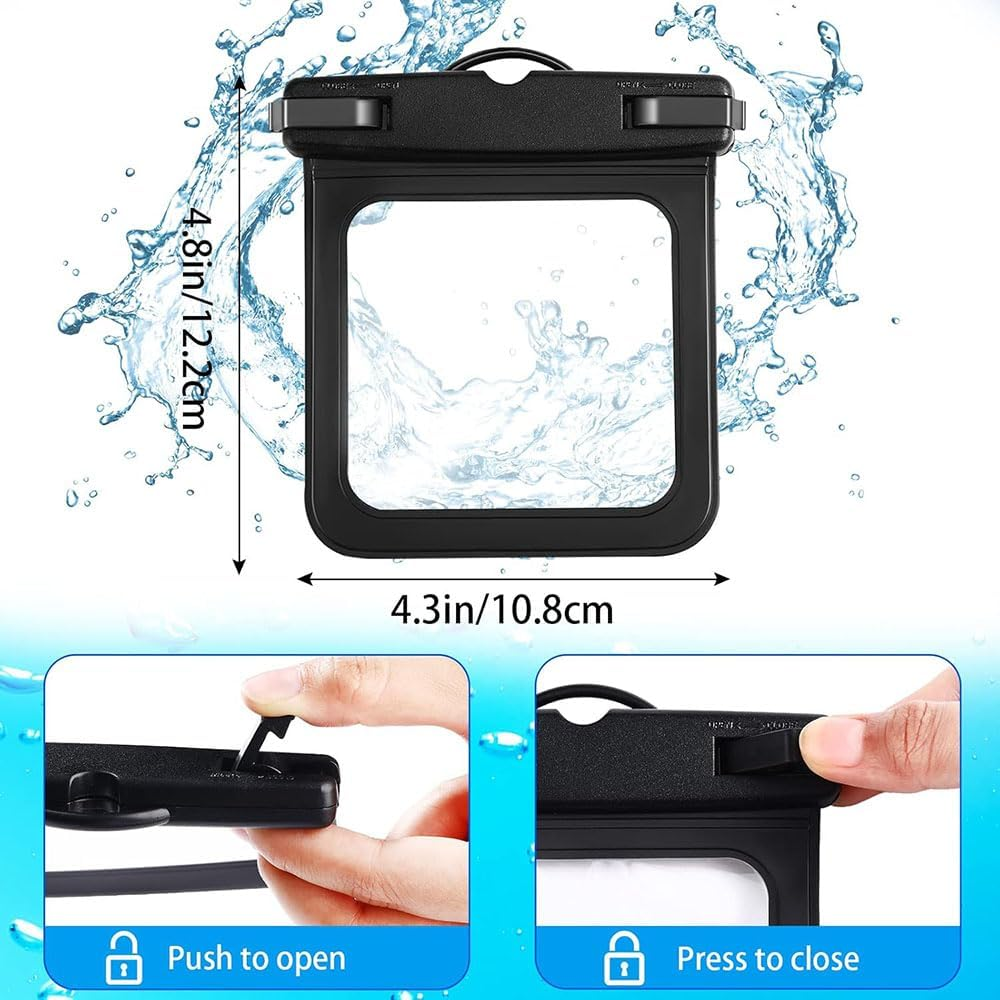 Lyhaogao 2 Pack Waterproof Car Key Case Holder, IPX8 Floating Key Fob Pouch for Swimming, Boating and Outdoor Activities, Secure Waterproof Pouch for Money, ID, Coins and Small Essentials image number 5