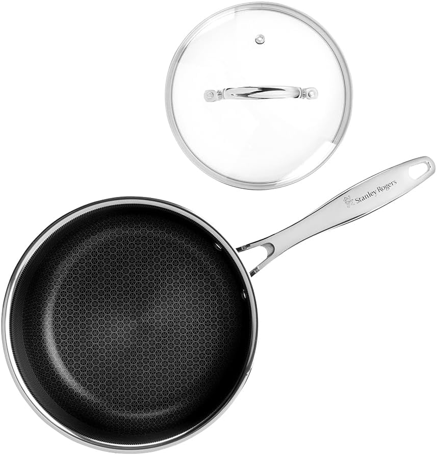 Stanley Rogers Matrix Non-Stick Saucepan with Glass Lid 20Cm / 3.0L &ndash; Premium Tri-Ply Stainless Steel Pan with Textured Non-Stick Surface, Pfoa-Free, Oven & Induction Safe Cookware image number 3
